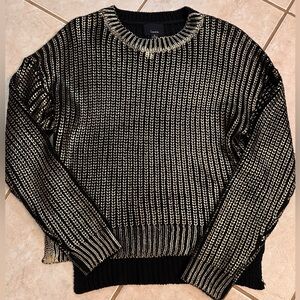 Gold and black sweater